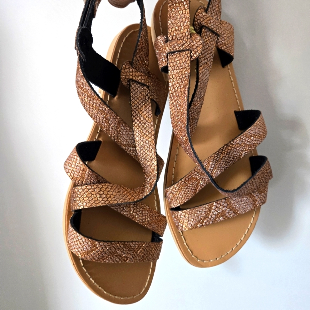 Like New Stylish Tan Strappy Sandals for Women